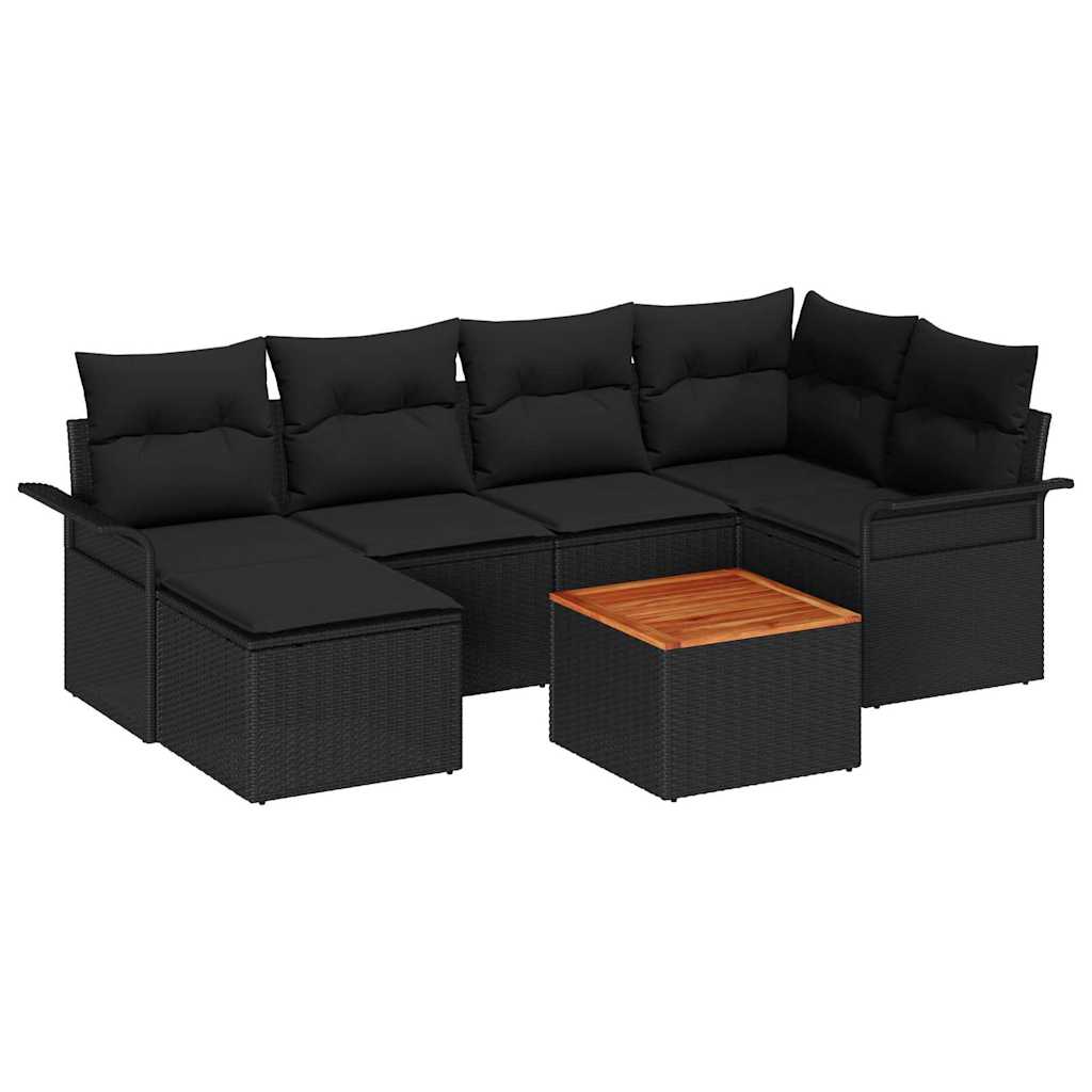 8721158974662_wbg-an-m_en_hd_6 vidaXL Garden Sofa Set 7 pcs Black Poly rattan - Image 2