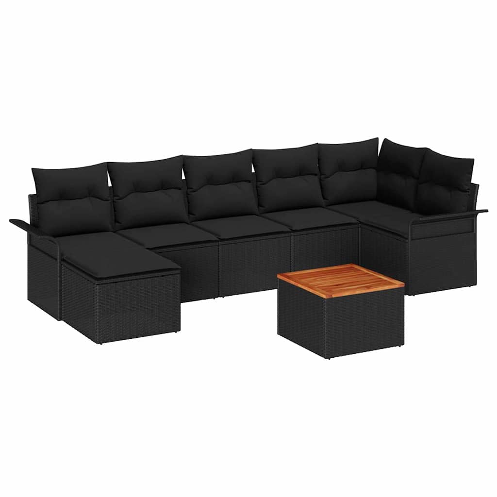 8721158974730_wbg-an-m_en_hd_6 vidaXL Garden Sofa Set 8 pcs Black Poly rattan - Image 2