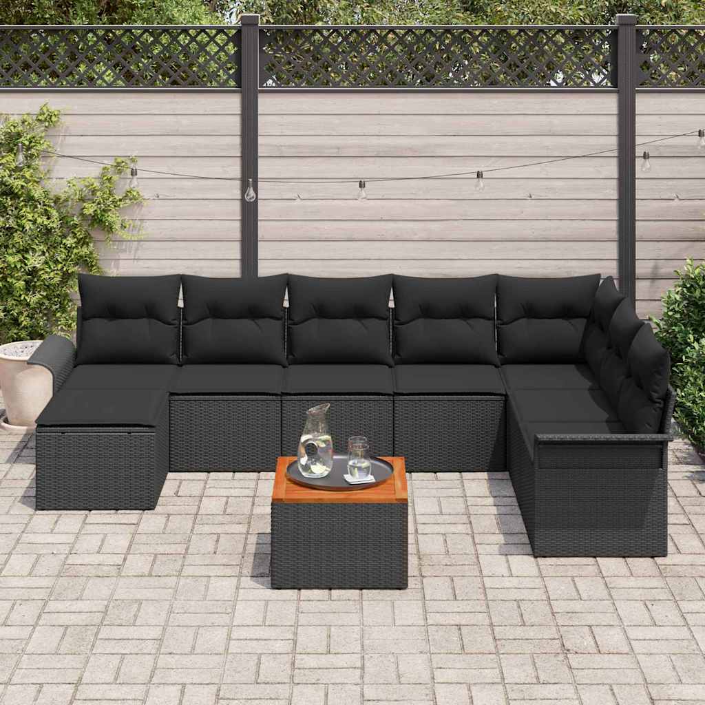 8721158974808_mo-im_en_hd_2 vidaXL Garden Sofa Set 9 pcs Black Poly rattan - Image 3