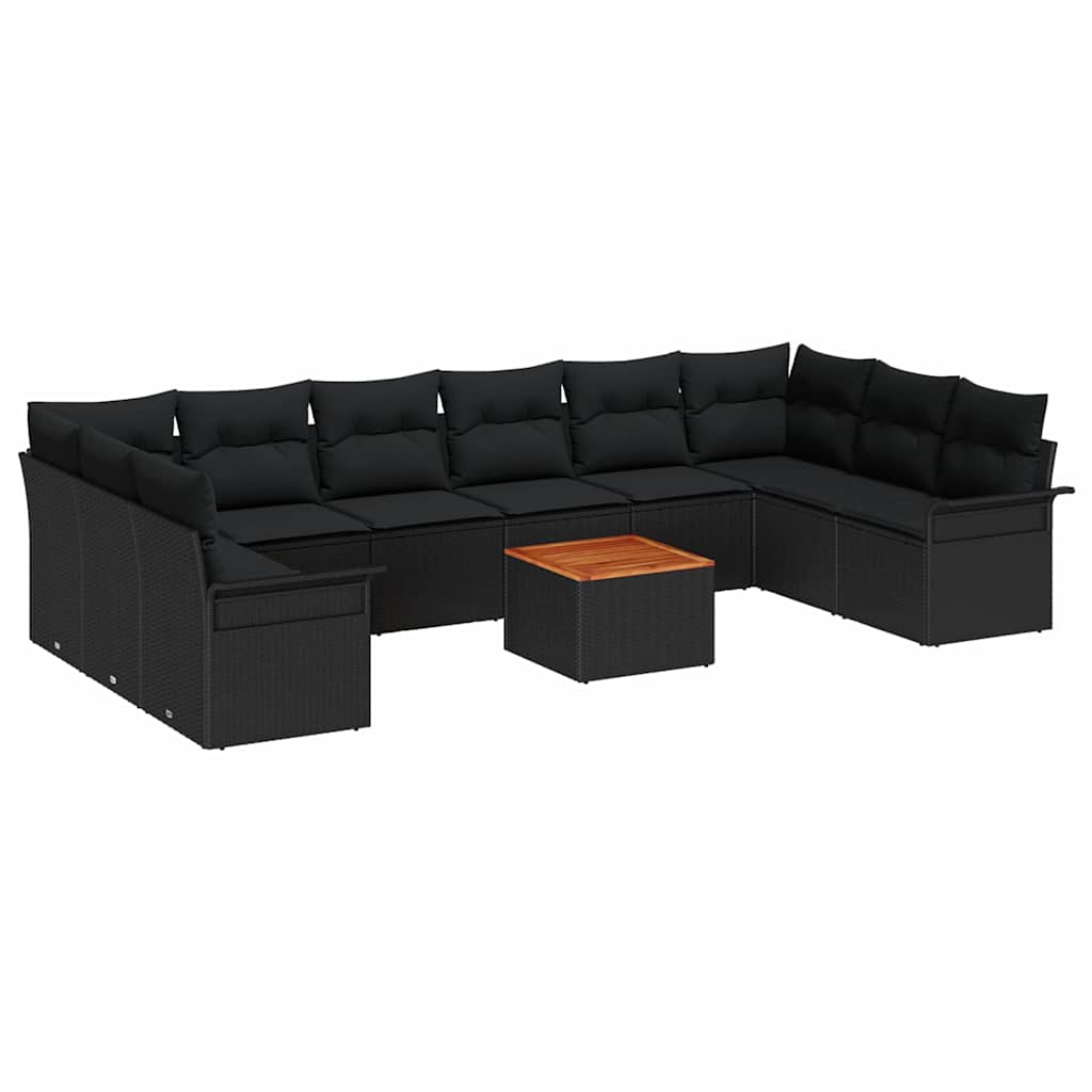 8721158974945_wbg-an-m_en_hd_5 vidaXL Garden Sofa Set 11 pcs Black Poly rattan - Image 2