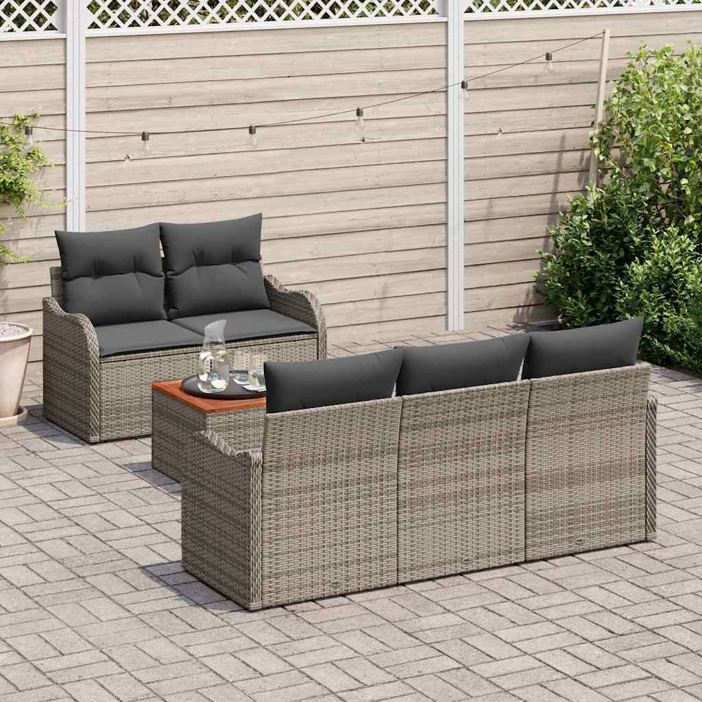 8721158975058_mo-im_en_hd_2 vidaXL Garden Sofa Set 6 pcs Grey Poly rattan - Image 3