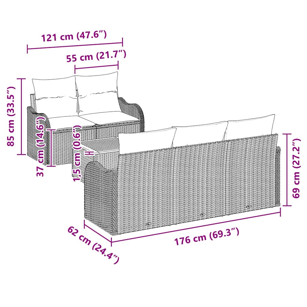 8721158975058_wbg-siz_en_hd_1 vidaXL Garden Sofa Set 6 pcs Grey Poly rattan - Image 8