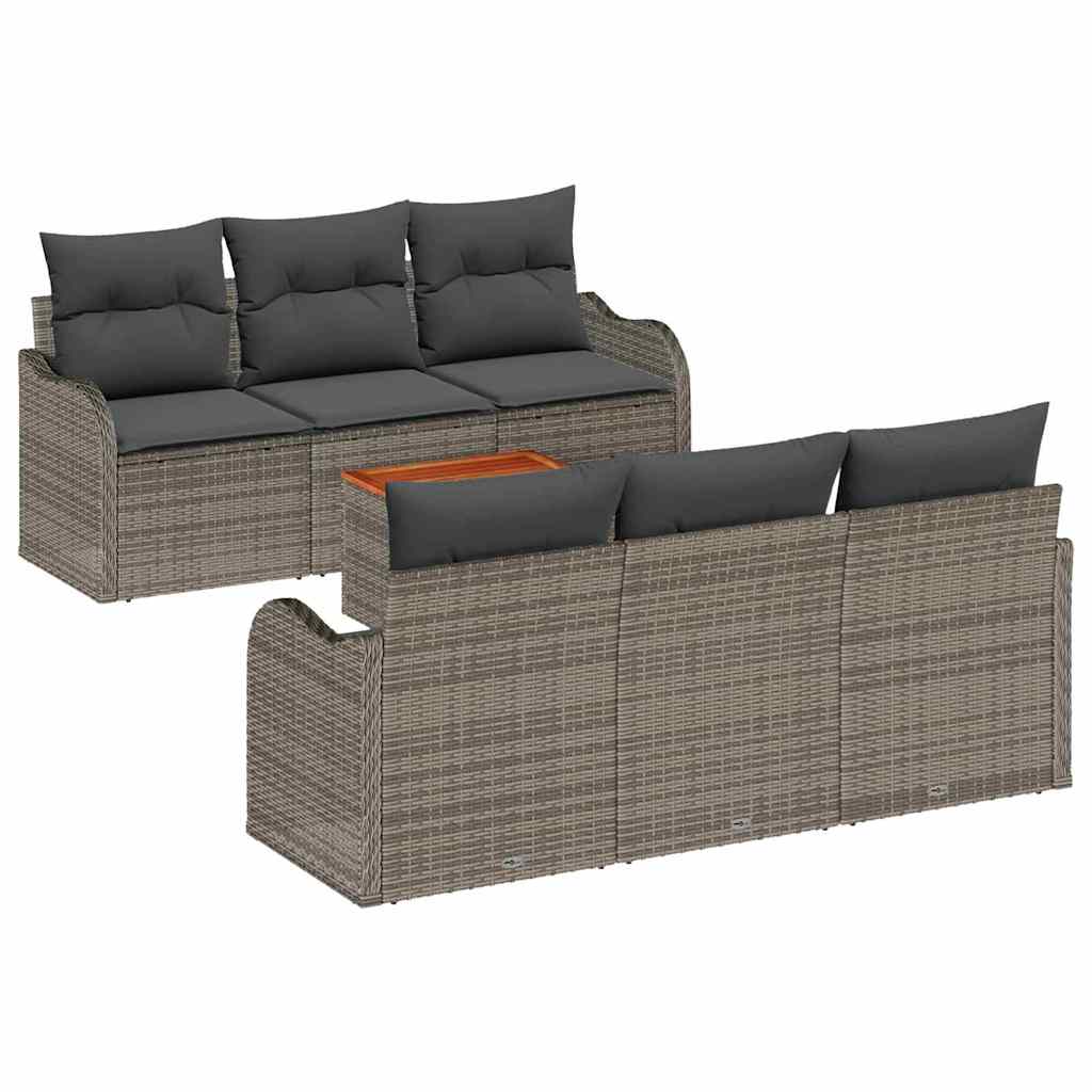 8721158975126_wbg-an-m_en_hd_4 vidaXL Garden Sofa Set 7 pcs Grey Poly rattan - Image 2