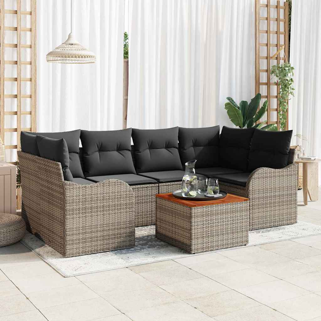 8721158975195_mo-im_en_hd_2 vidaXL Garden Sofa Set 7 pcs Grey Poly rattan - Image 3