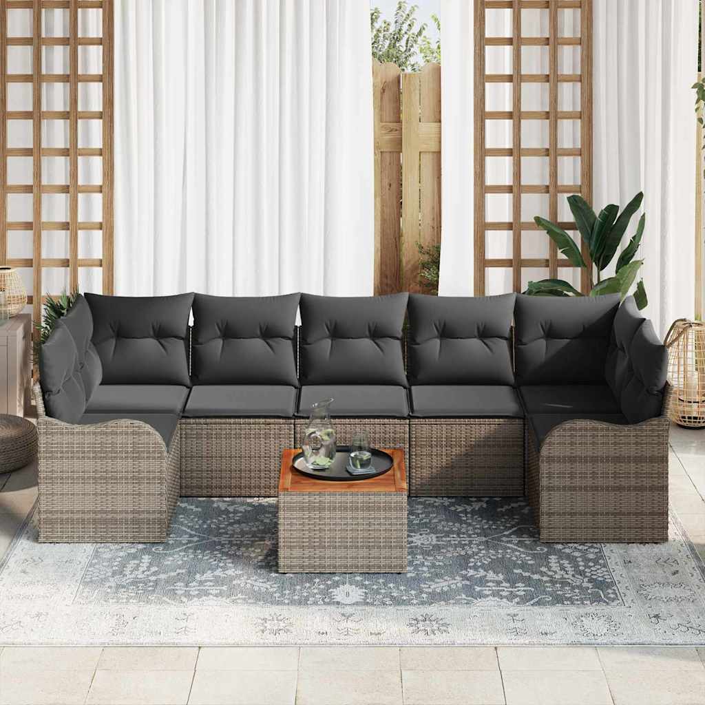 8721158975331_mo-im_en_hd_2 vidaXL Garden Sofa Set 8 pcs Grey Poly rattan - Image 3