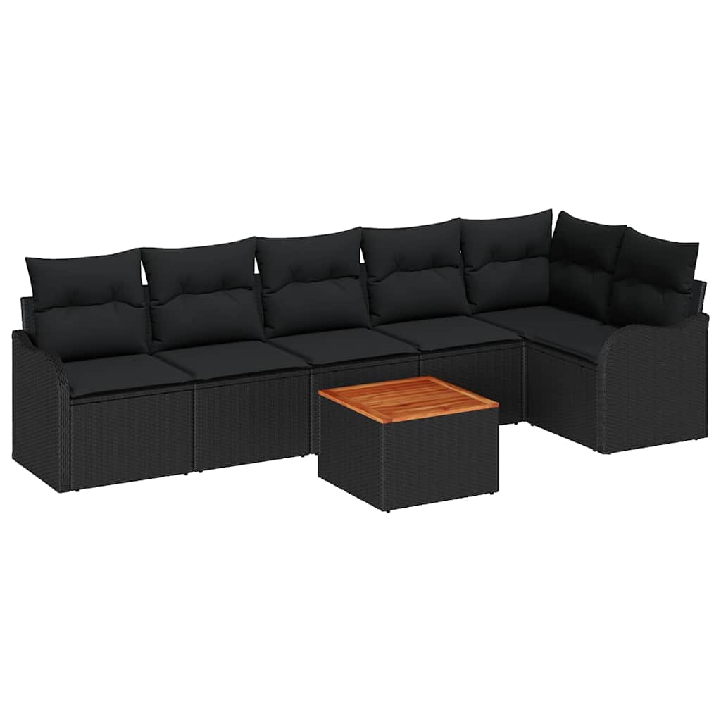8721158975782_wbg-an-m_en_hd_5 vidaXL Garden Sofa Set 7 pcs Black Poly rattan - Image 2