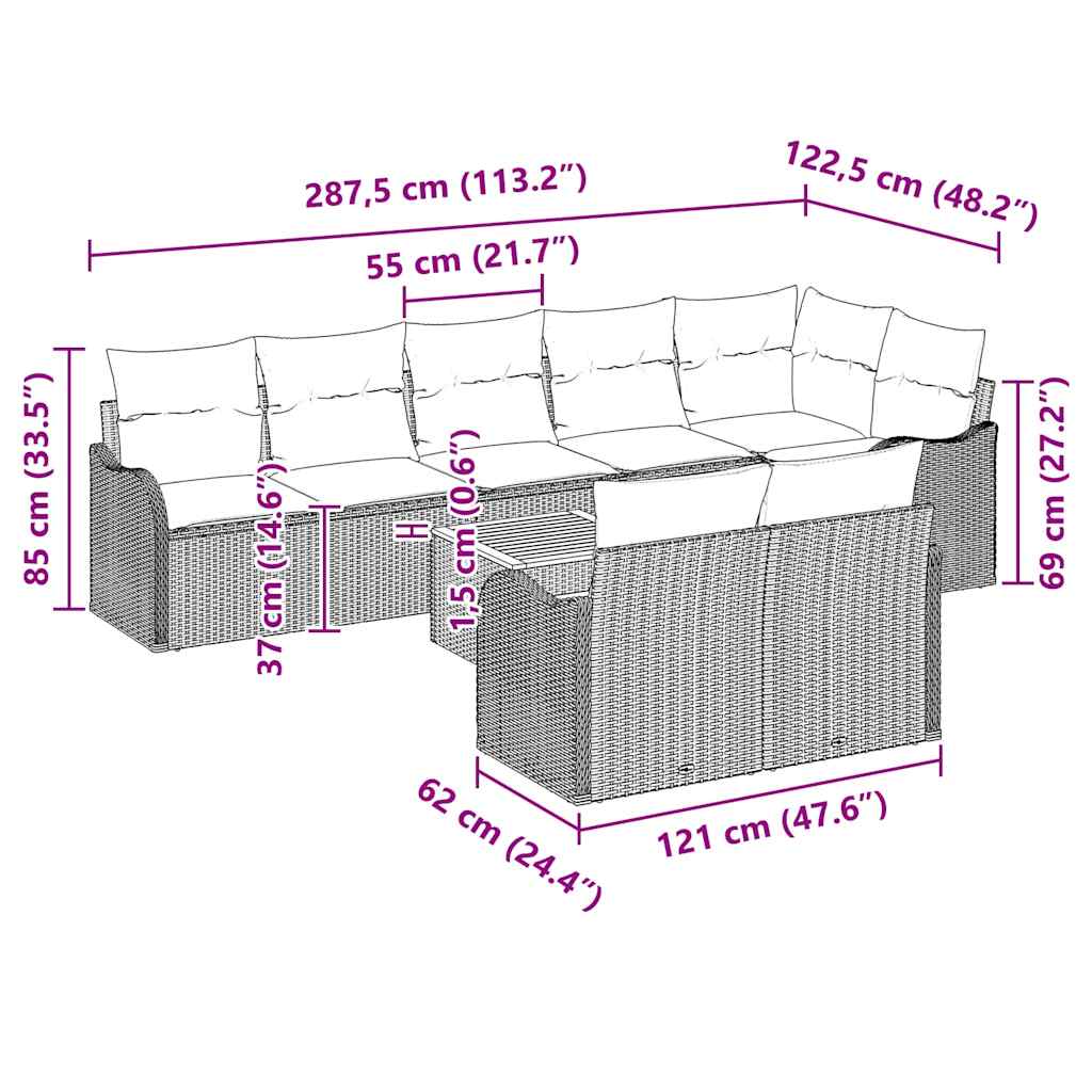 8721158975829_wbg-siz_en_hd_1 vidaXL Garden Sofa Set 9 pcs Grey Poly rattan - Image 9