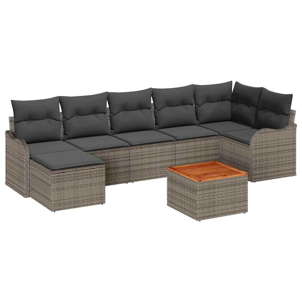 8721158975966_wbg-an-m_en_hd_6 vidaXL Garden Sofa Set 8 pcs Grey Poly rattan - Image 2