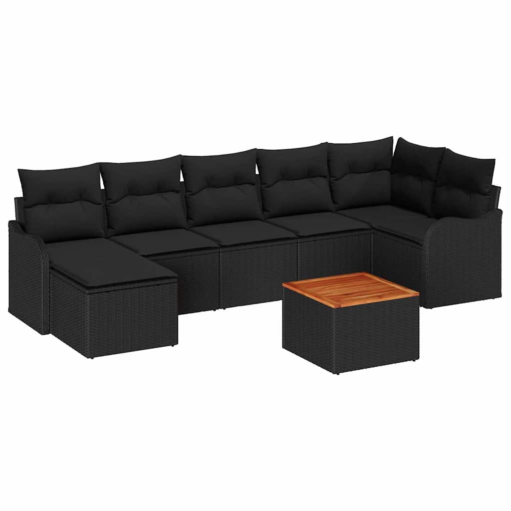 8721158975997_wbg-an-m_en_hd_6 vidaXL Garden Sofa Set 8 pcs Black Poly rattan - Image 2