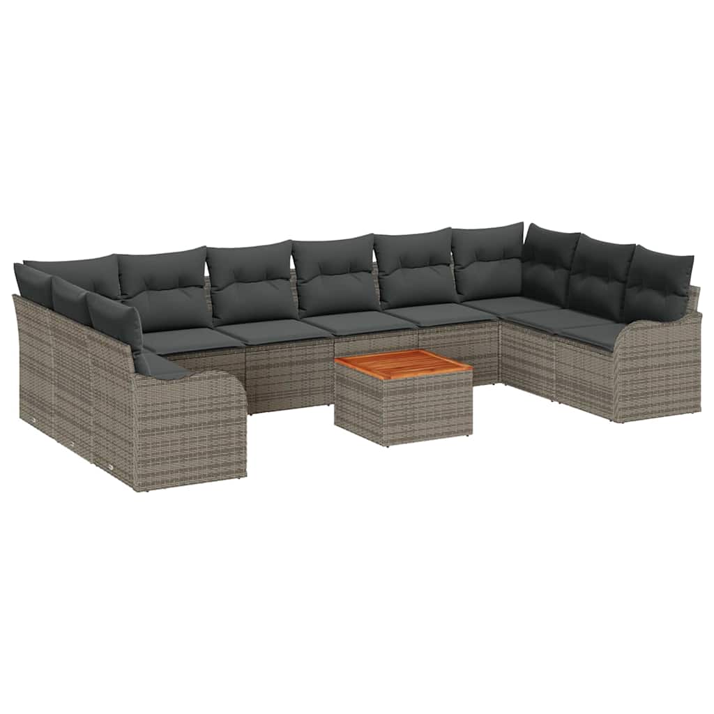 8721158976109_wbg-an-m_en_hd_5 vidaXL Garden Sofa Set 10 pcs Grey Poly rattan - Image 2