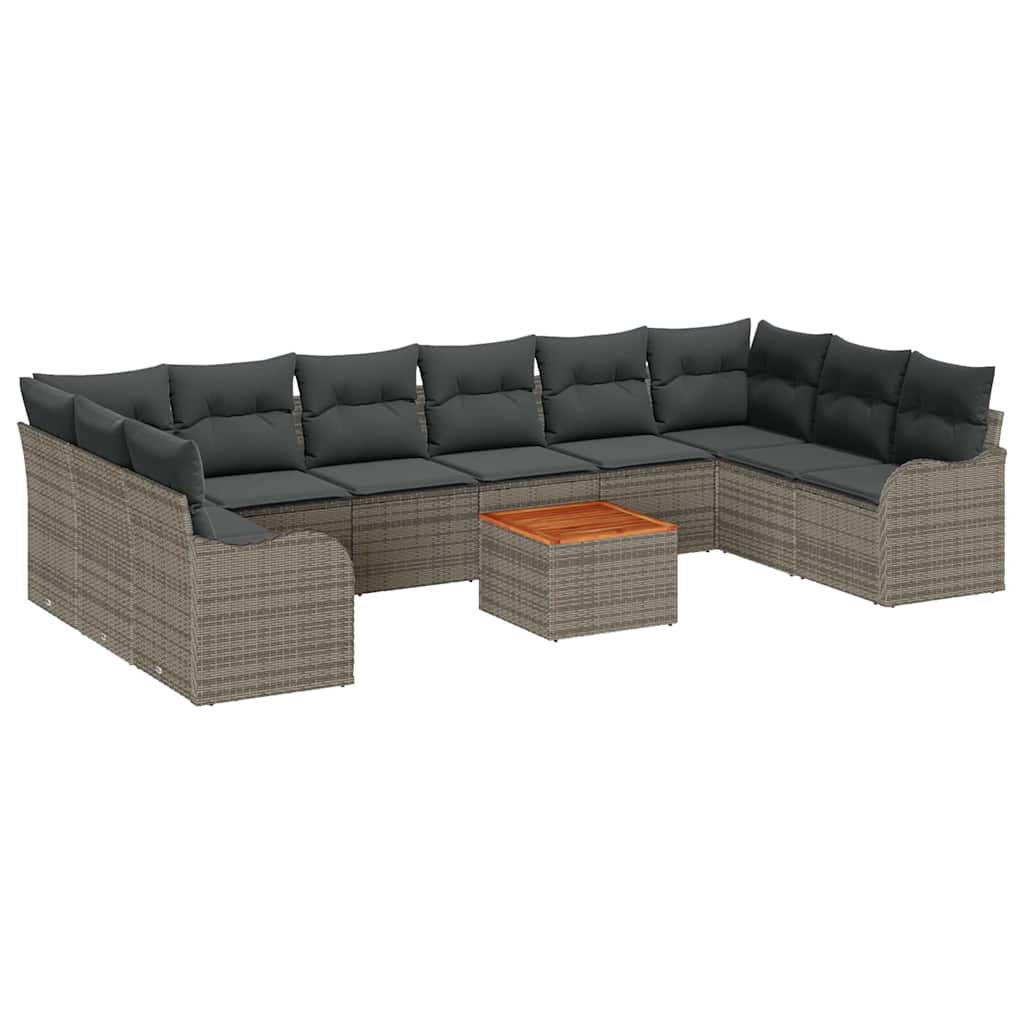 8721158976178_wbg-an-m_en_hd_5 vidaXL Garden Sofa Set 11 pcs Grey Poly rattan - Image 2