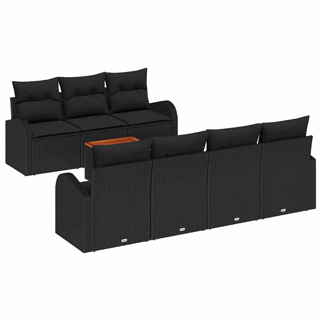 8721158976550_wbg-an-m_en_hd_4 vidaXL Garden Sofa Set 8 pcs Black Poly rattan - Image 2