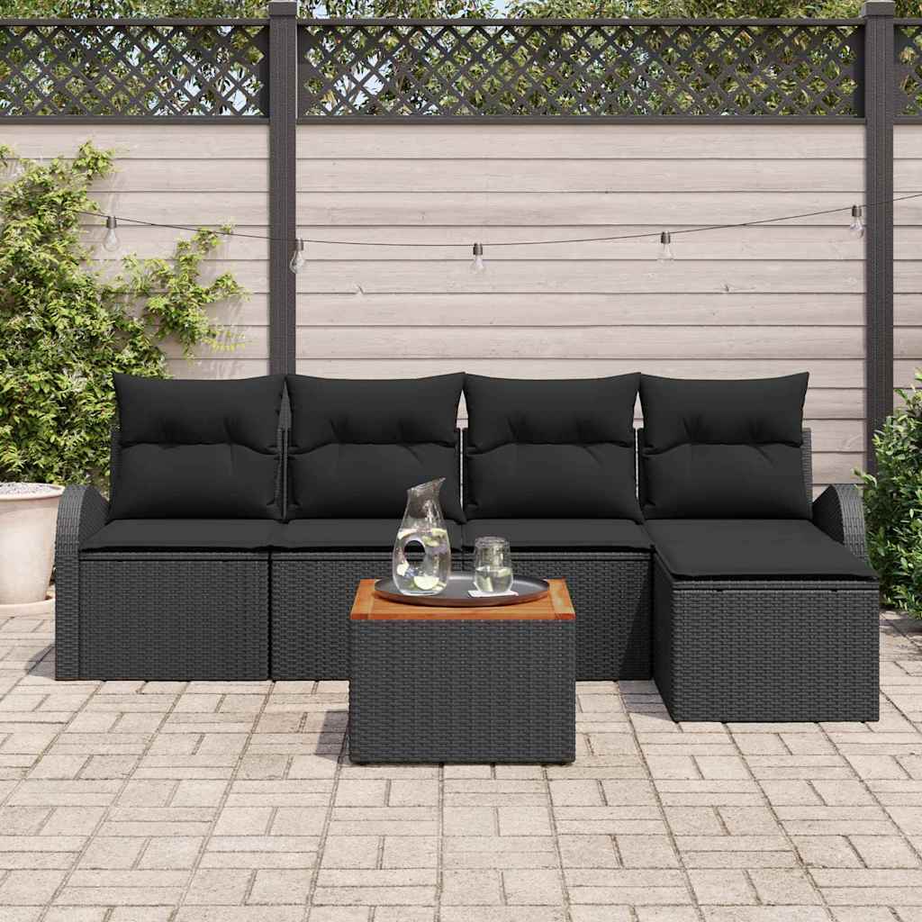 8721158976833_mo-im_en_hd_2 vidaXL Garden Sofa Set 6 pcs Black Poly rattan - Image 3