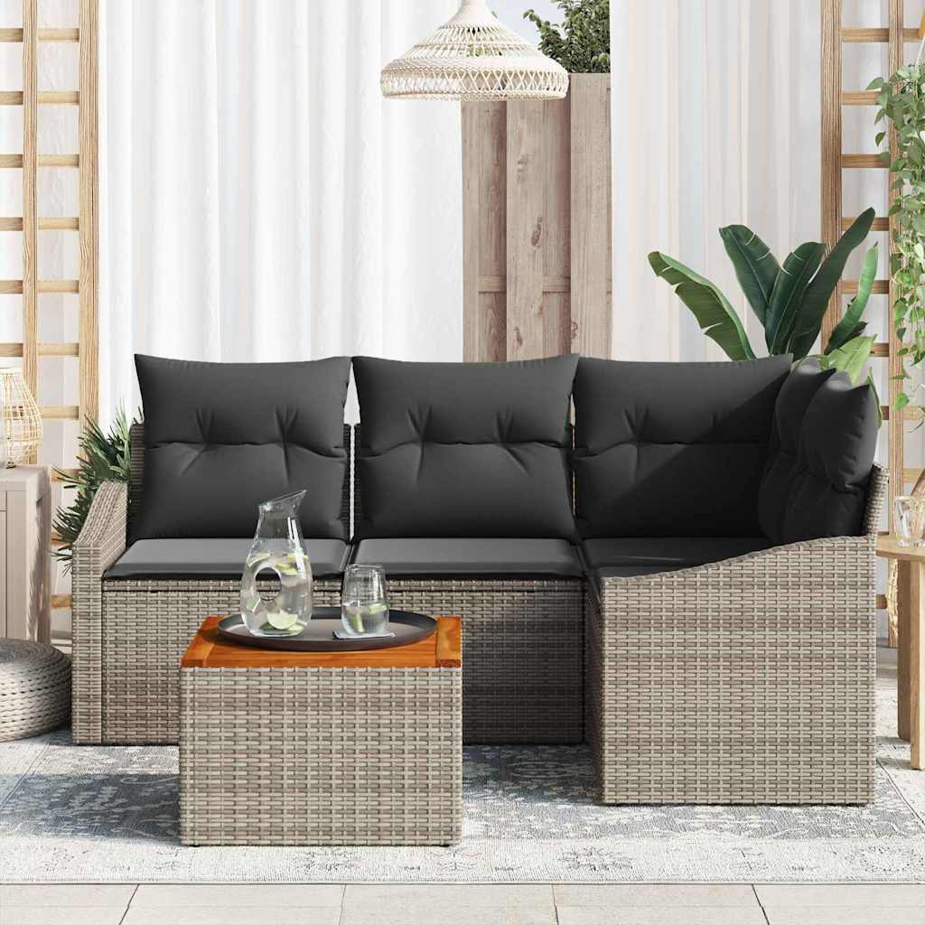 8721158979391_mo-im_en_hd_2 vidaXL Garden Sofa Set with Cushion 5 pcs Grey Poly rattan - Image 3