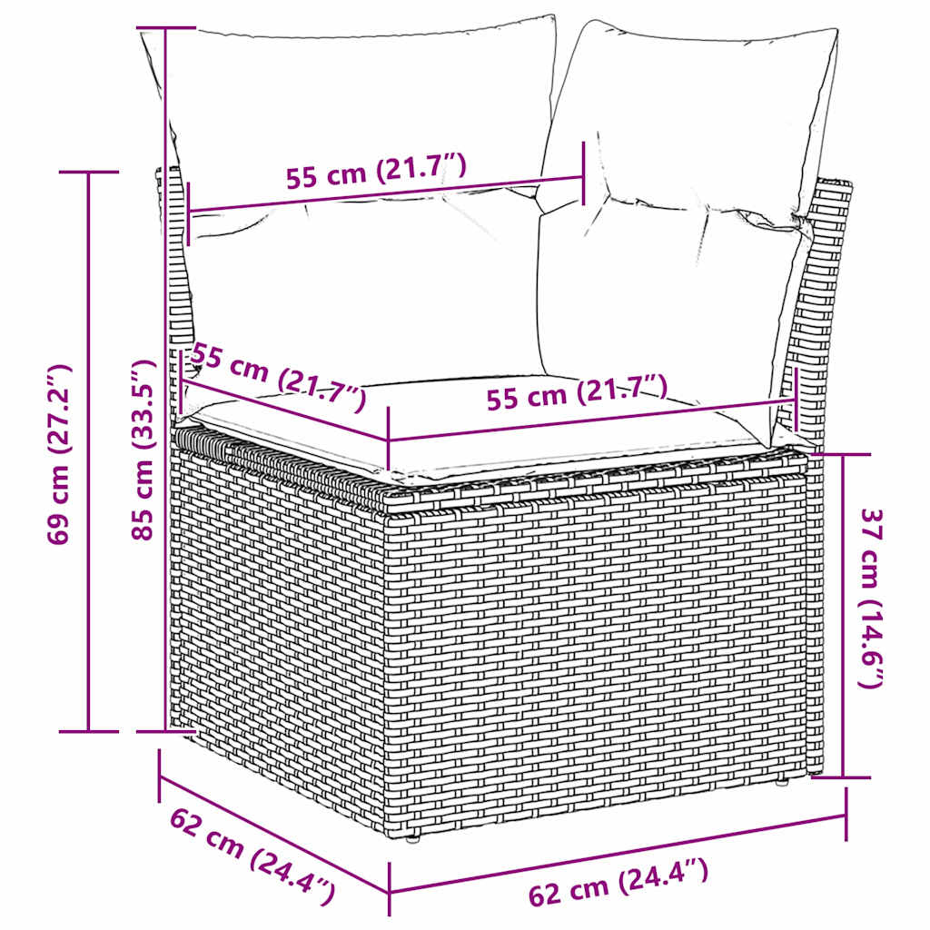 8721158979391_wbg-siz_en_hd_5 vidaXL Garden Sofa Set with Cushion 5 pcs Grey Poly rattan - Image 13