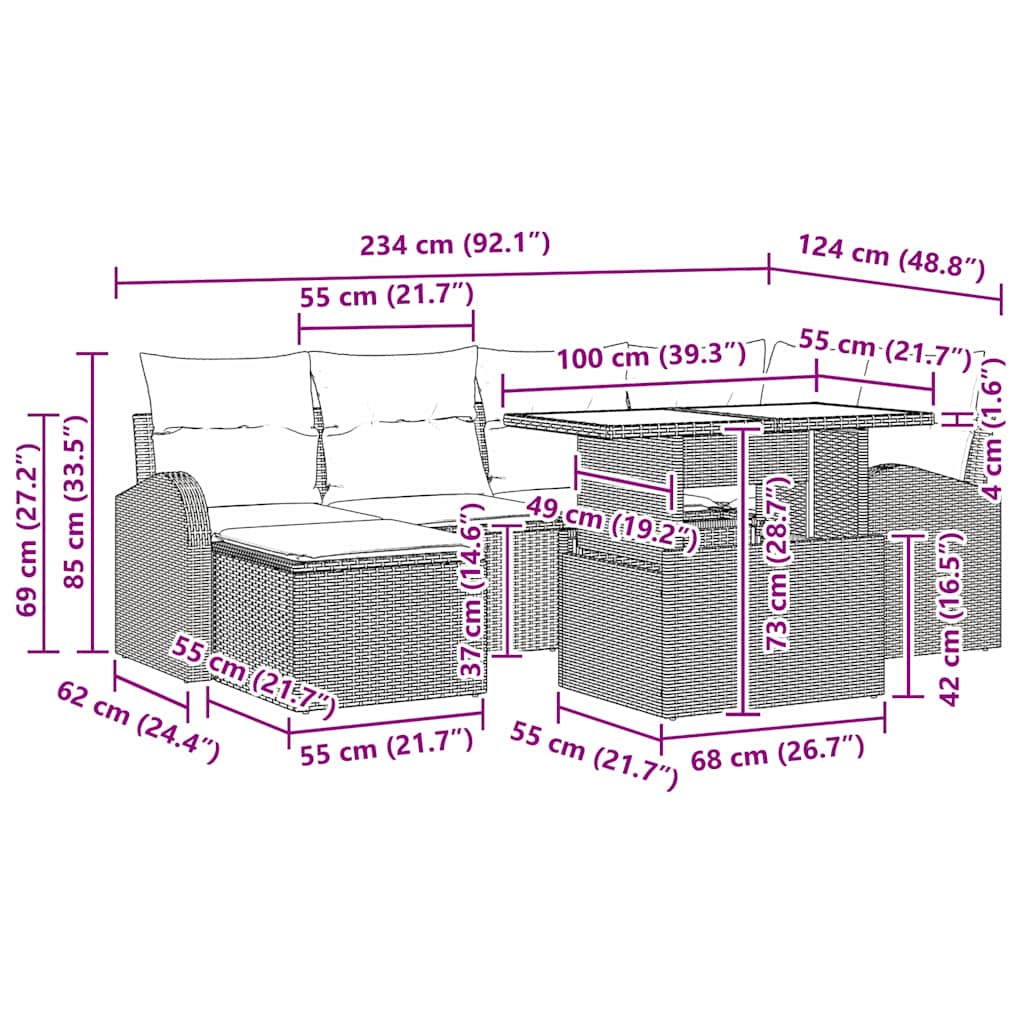 8721158987938_wbg-siz_en_hd_1 vidaXL Garden Sofa Set 7 pcs Black Poly rattan, powder-coated steel - Image 12