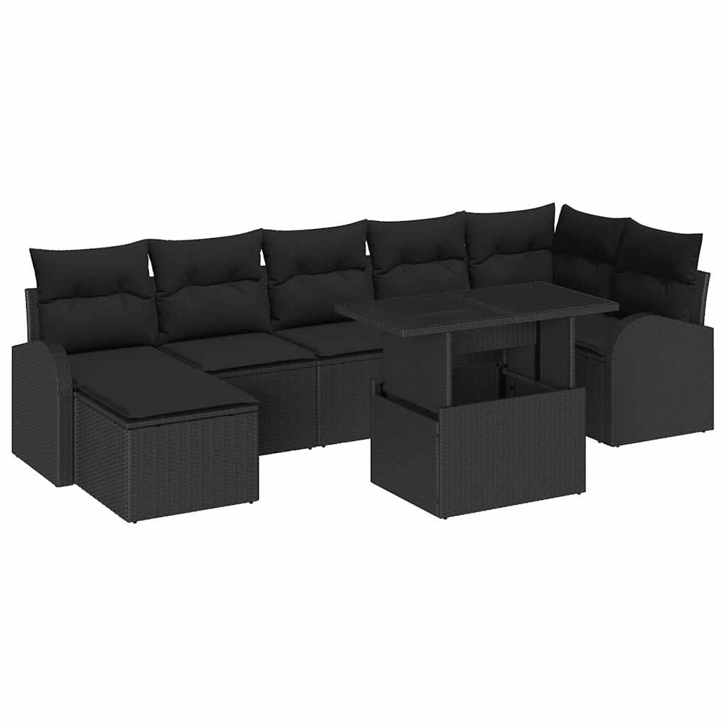 8721158988034_wbg-an-m_en_hd_6 vidaXL Garden Sofa Set with Cushion 8 pcs Black - Image 2
