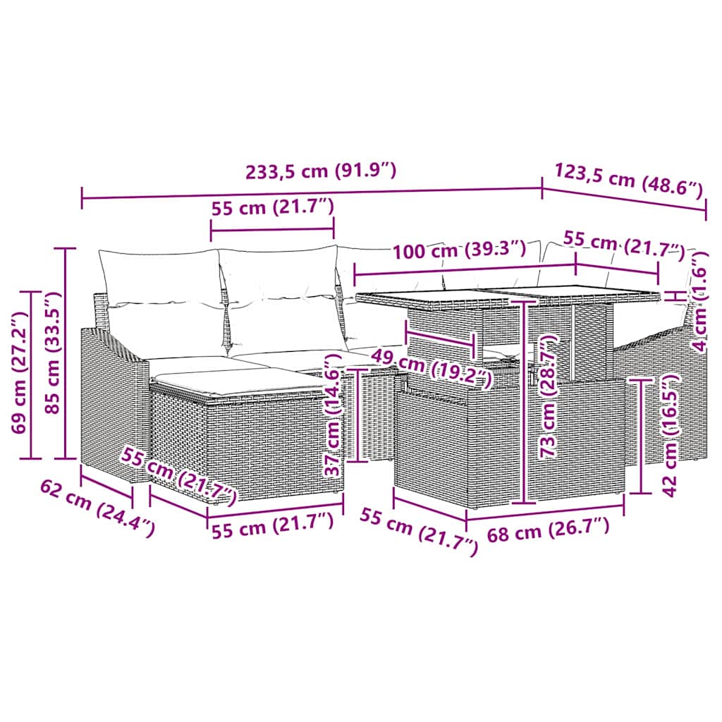 8721158991492_wbg-siz_en_hd_1 vidaXL Garden Sofa Set 7 pcs Grey Poly rattan, powder-coated steel - Image 12