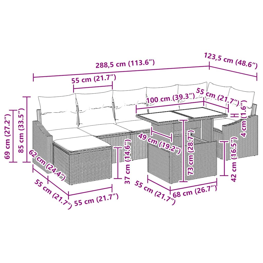 8721158991638_wbg-siz_en_hd_1 vidaXL Garden Sofa Set with Cushion 8 pcs Black - Image 12