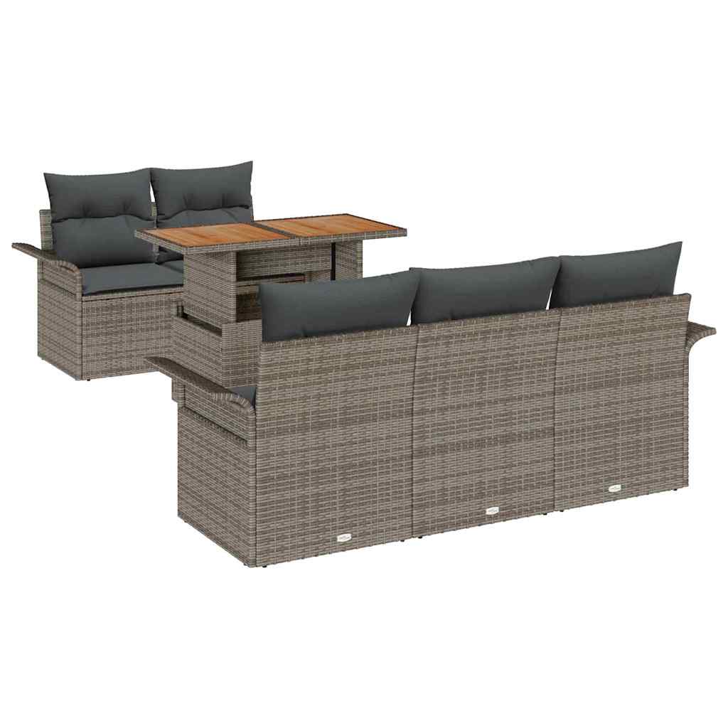 8721158993854_wbg-an-m_en_hd_4 vidaXL Garden Sofa Set with Cushion 6 pcs Grey 100 x 55 x 73 cm - Image 2