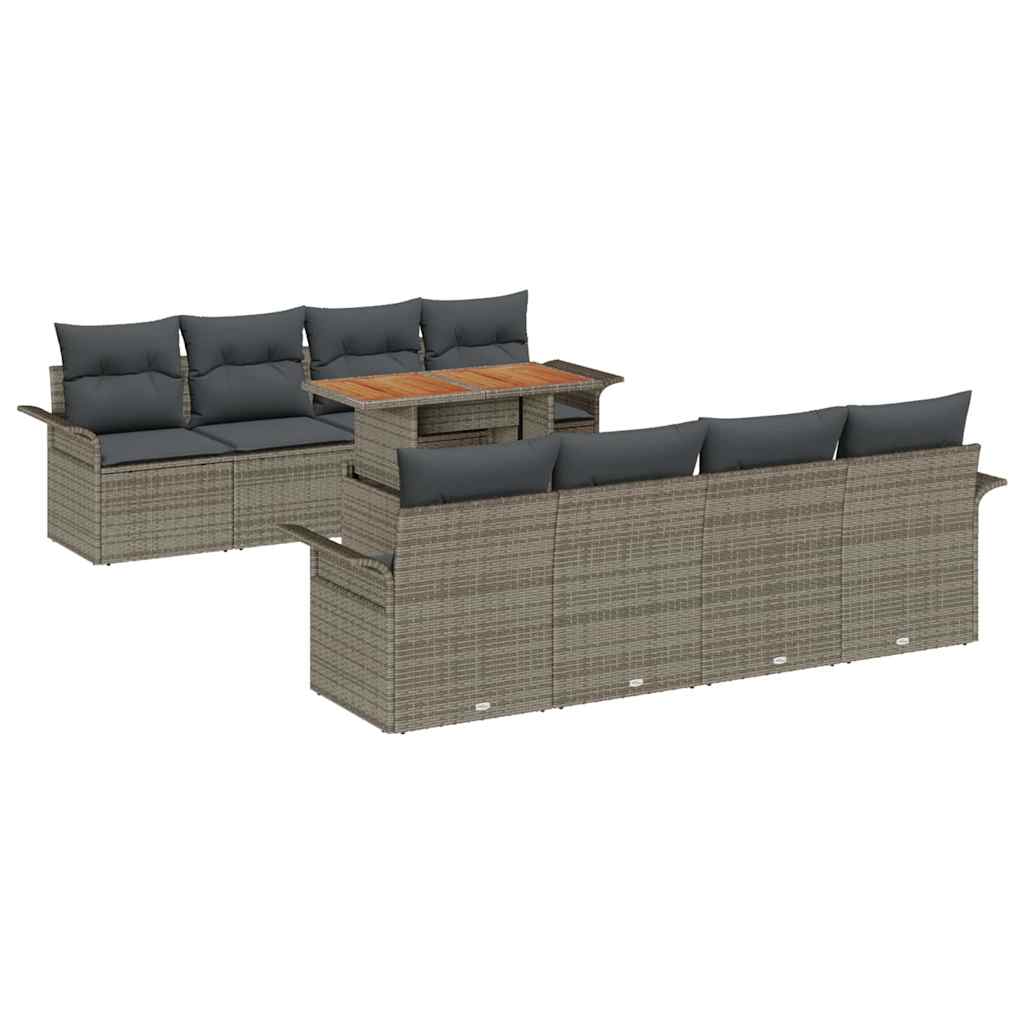 8721158994202_wbg-an-m_en_hd_4 vidaXL Garden Sofa Set with Cushion 7 pcs Grey 100 x 55 x 73 cm - Image 2