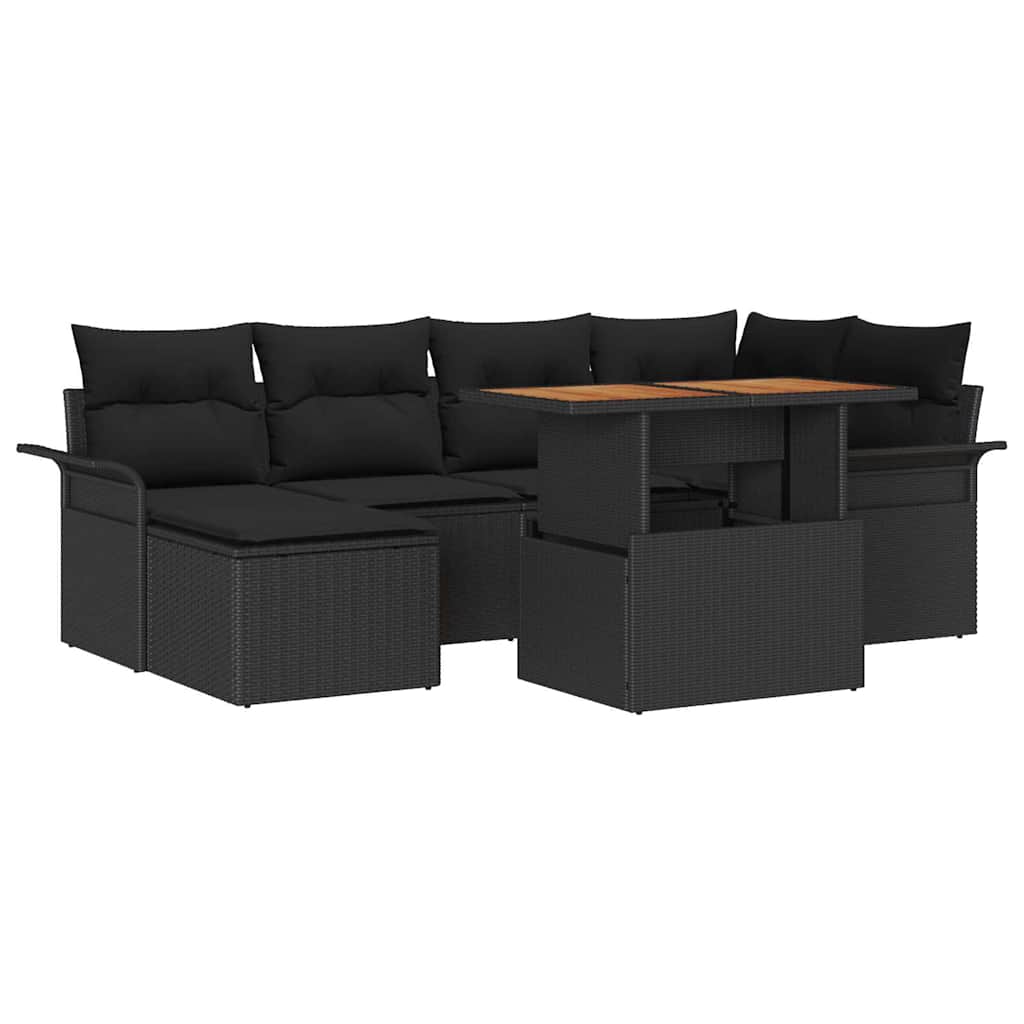 8721158994721_wbg-an-m_en_hd_6 vidaXL Garden Sofa Set 7 pcs Black Poly rattan and powder-coated steel - Image 2