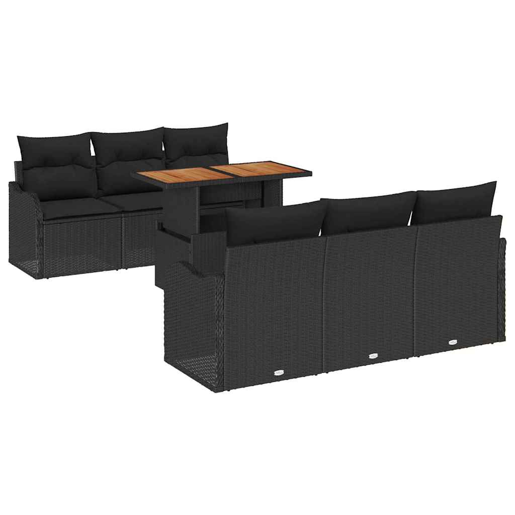 8721158995216_wbg-an-m_en_hd_4 vidaXL Garden Sofa Set with Cushion 7 pcs Black 100 x 55 x 73 cm - Image 2