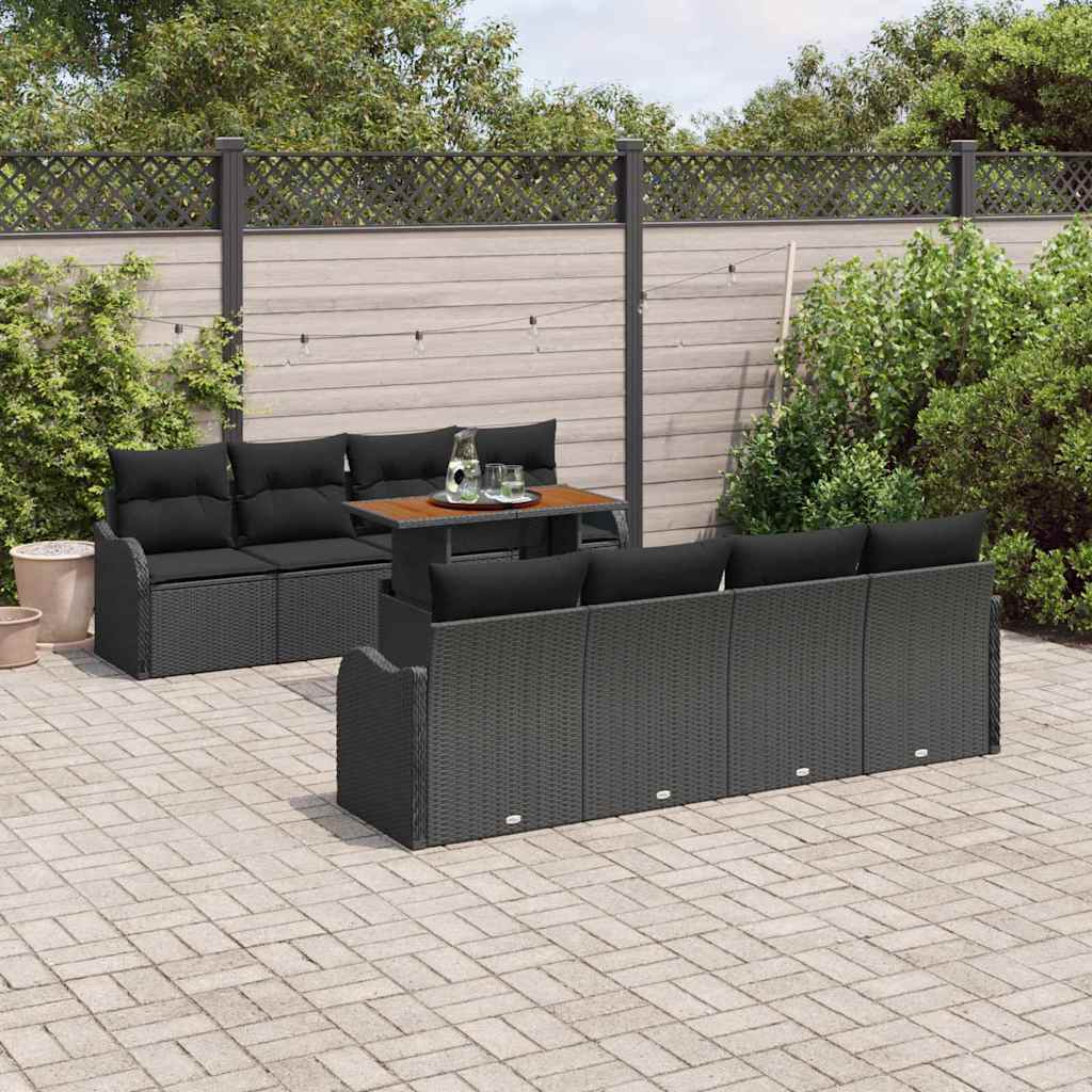8721158995490_mo-im_en_hd_2 vidaXL Garden Sofa Set with Cushion 7 pcs Black 100 x 55 x 73 cm - Image 3