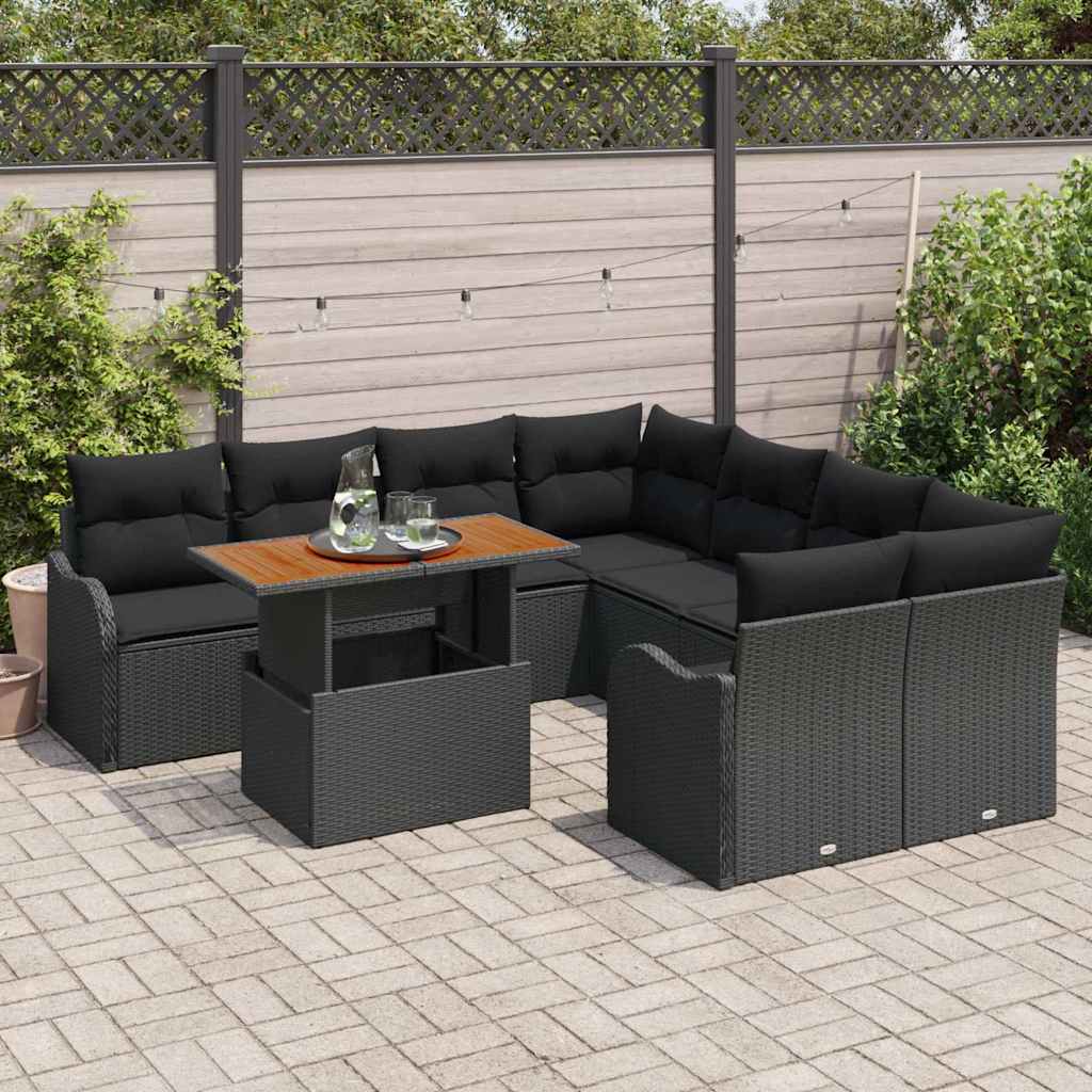 8721158995568_mo-im_en_hd_2 vidaXL Garden Sofa Set with Cushion 7 pcs Black 100 x 55 x 73 cm - Image 3