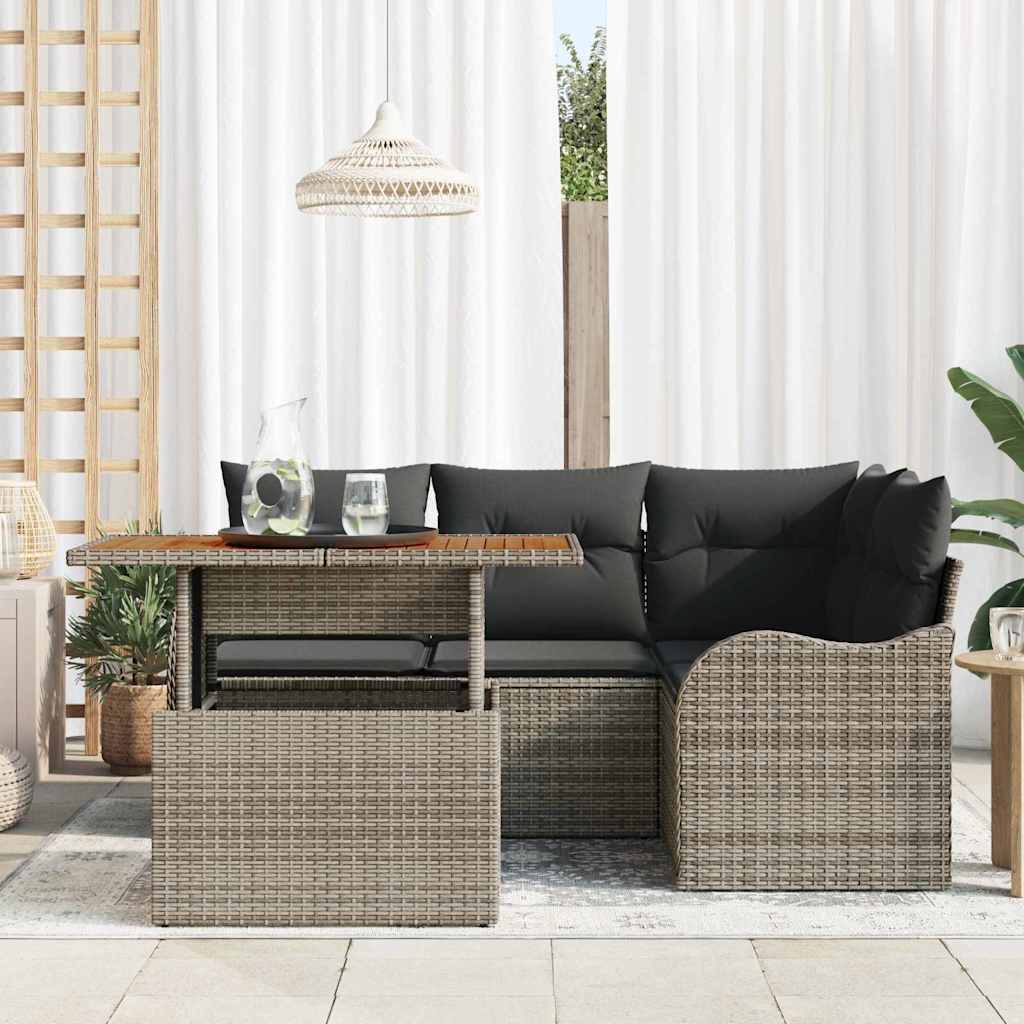 8721158995674_mo-im_en_hd_2 vidaXL Garden Sofa Set with Cushion Manual 5 pcs Grey 100 x 55 x 73 cm - Image 3