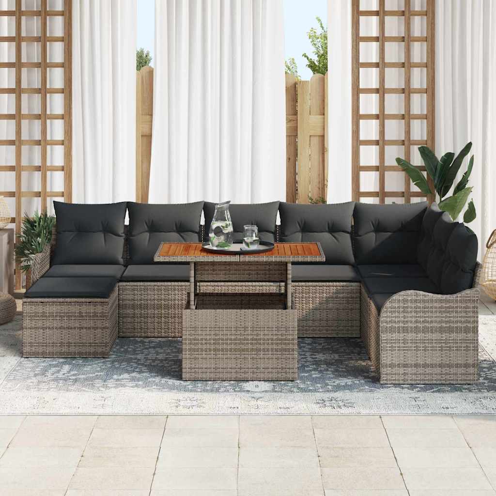 8721158996091_mo-im_en_hd_2 vidaXL Garden Sofa Set 9 pcs Grey Poly rattan and powder-coated steel - Image 3