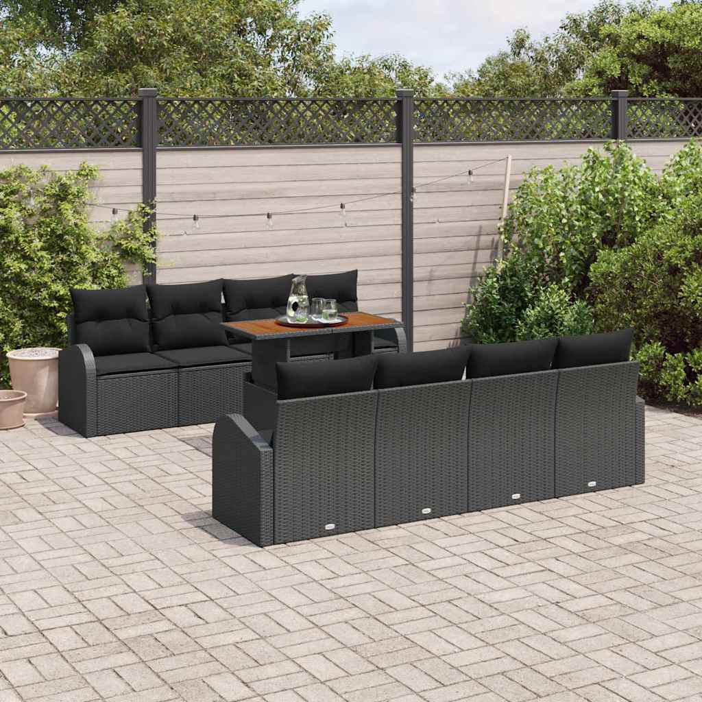 8721158996756_mo-im_en_hd_2 vidaXL Garden Sofa Set with Cushion 7 pcs Black 100 x 55 x 73 cm - Image 3