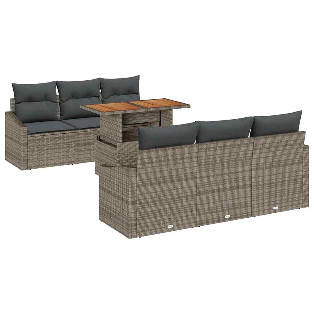 8721158998965_wbg-an-m_en_hd_4 vidaXL Garden Sofa Set Manual 7 pcs Grey and Brown 100 x 55 x 73 cm - Image 2