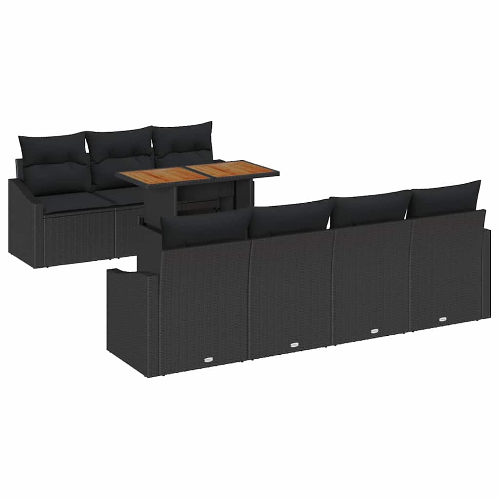 8721158999139_wbg-an-m_en_hd_4 vidaXL Garden Dining Set with Cushion Black and Brown 100 x 55 x 73 cm - Image 2