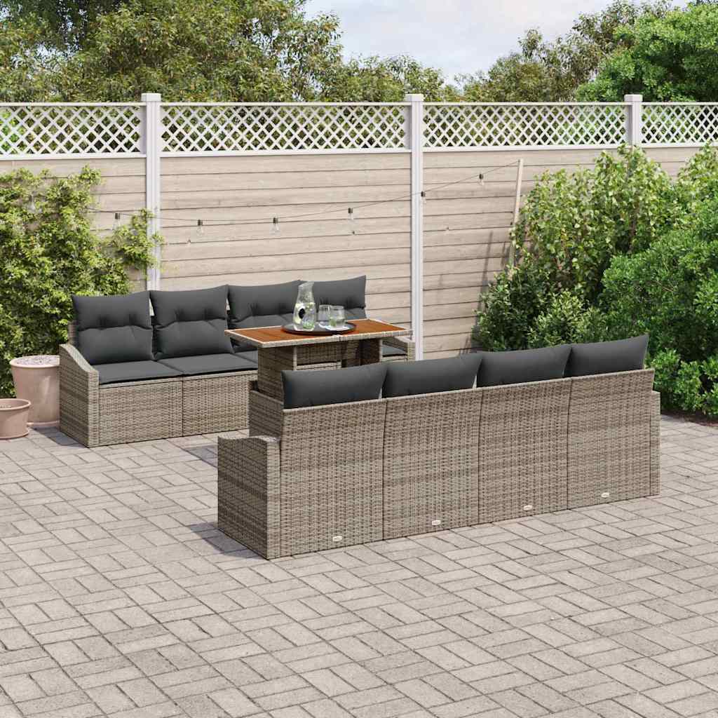 8721158999245_mo-im_en_hd_2 vidaXL Garden Dining Set Manual 9 pcs Grey and Brown 100 x 55 x 73 cm - Image 3