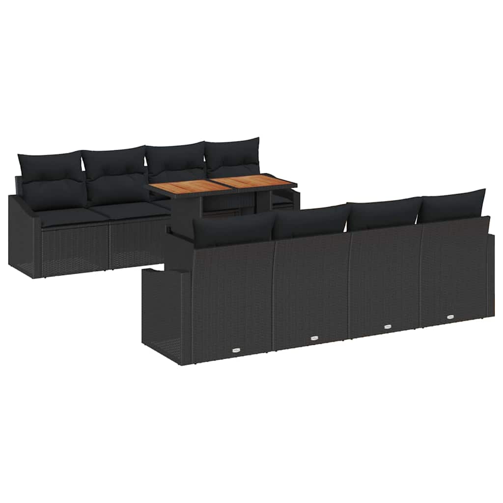 8721158999276_wbg-an-m_en_hd_4 vidaXL Garden Dining Set Manual 9 pcs Black and Brown 100 x 55 x 73 cm - Image 2