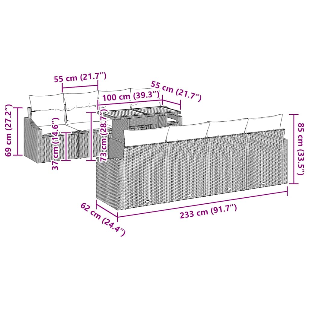 8721158999276_wbg-siz_en_hd_1 vidaXL Garden Dining Set Manual 9 pcs Black and Brown 100 x 55 x 73 cm - Image 10