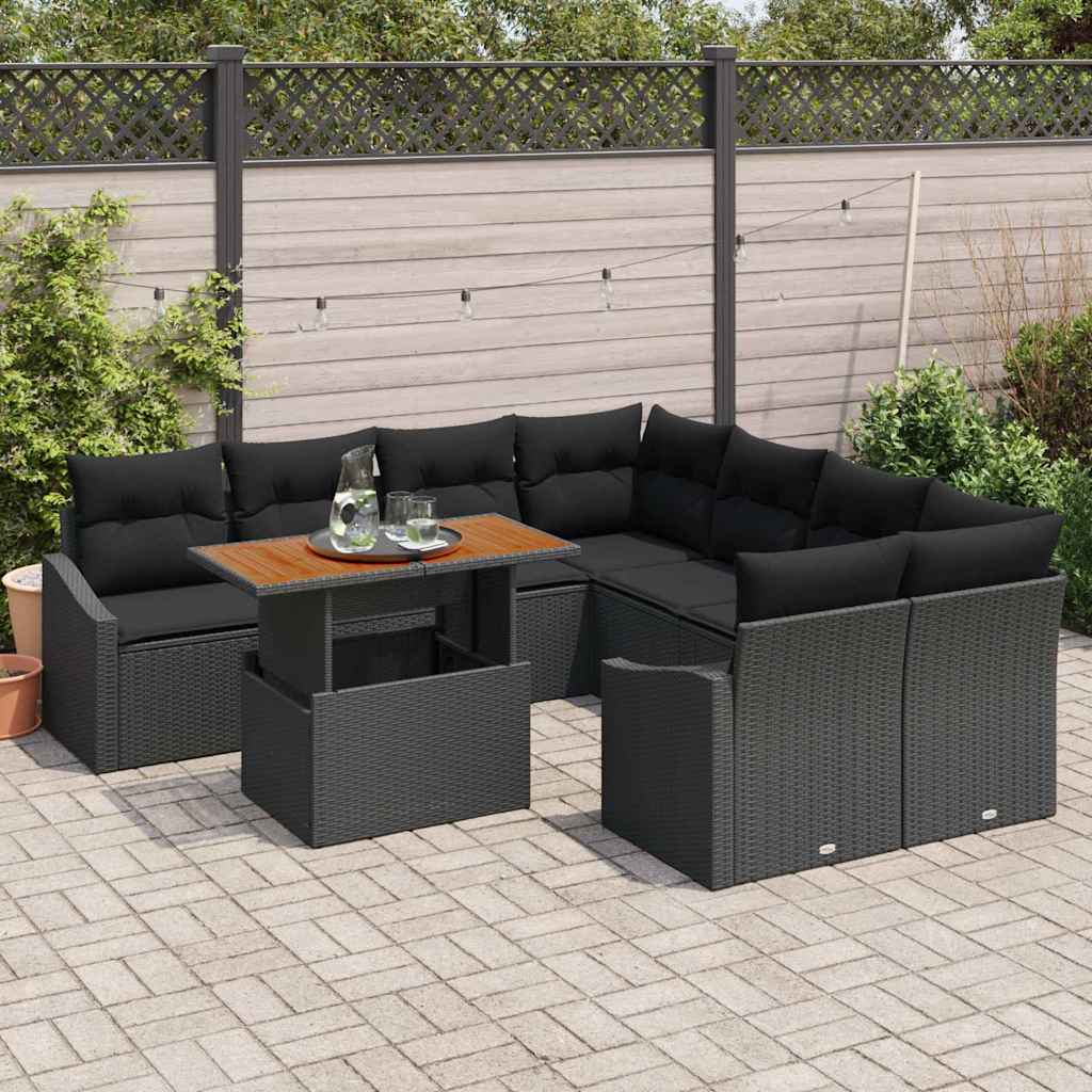 8721158999344_mo-im_en_hd_2 vidaXL Garden Dining Set with Cushion Black and Brown 100 x 55 x 73 cm - Image 3