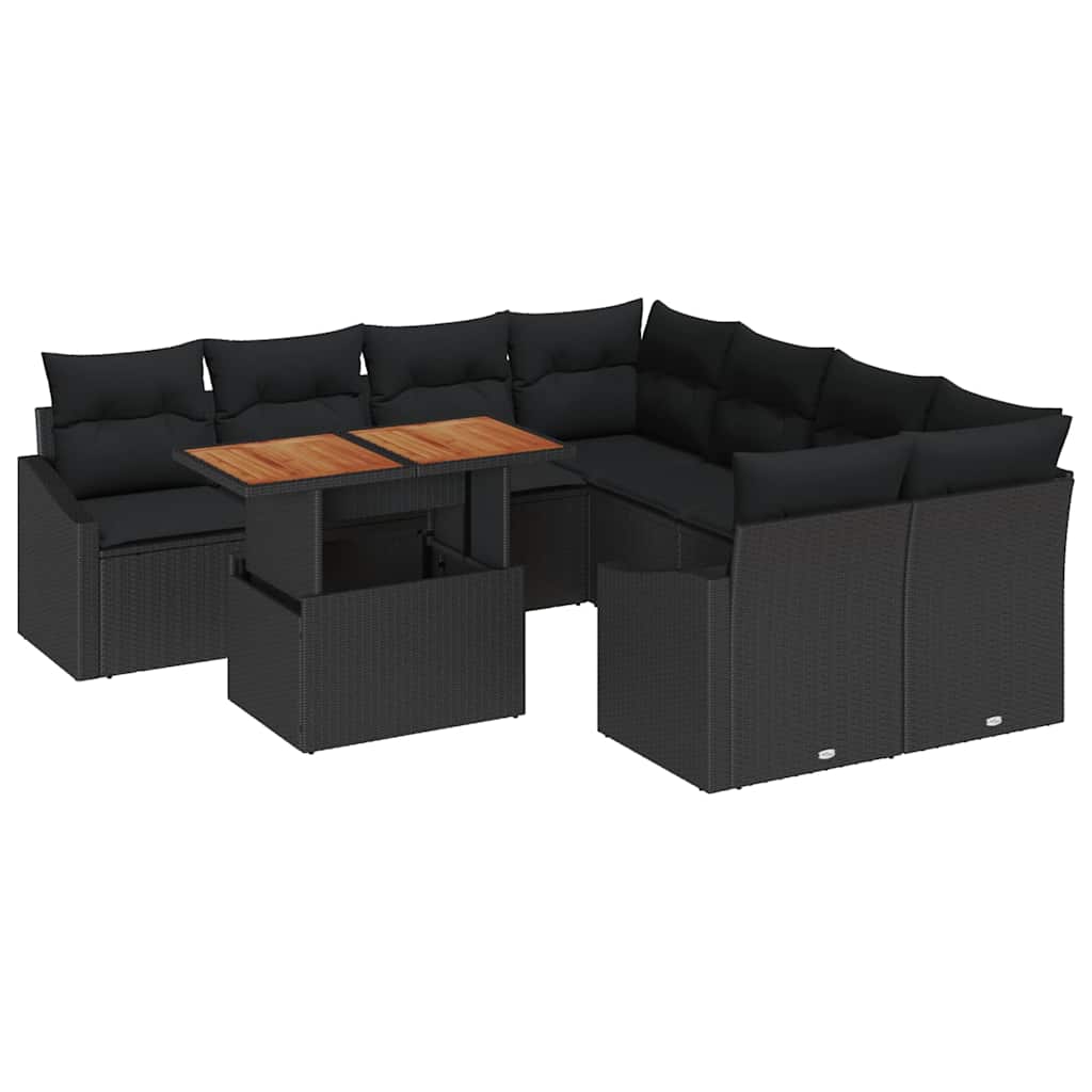8721158999344_wbg-an-m_en_hd_5 vidaXL Garden Dining Set with Cushion Black and Brown 100 x 55 x 73 cm - Image 2