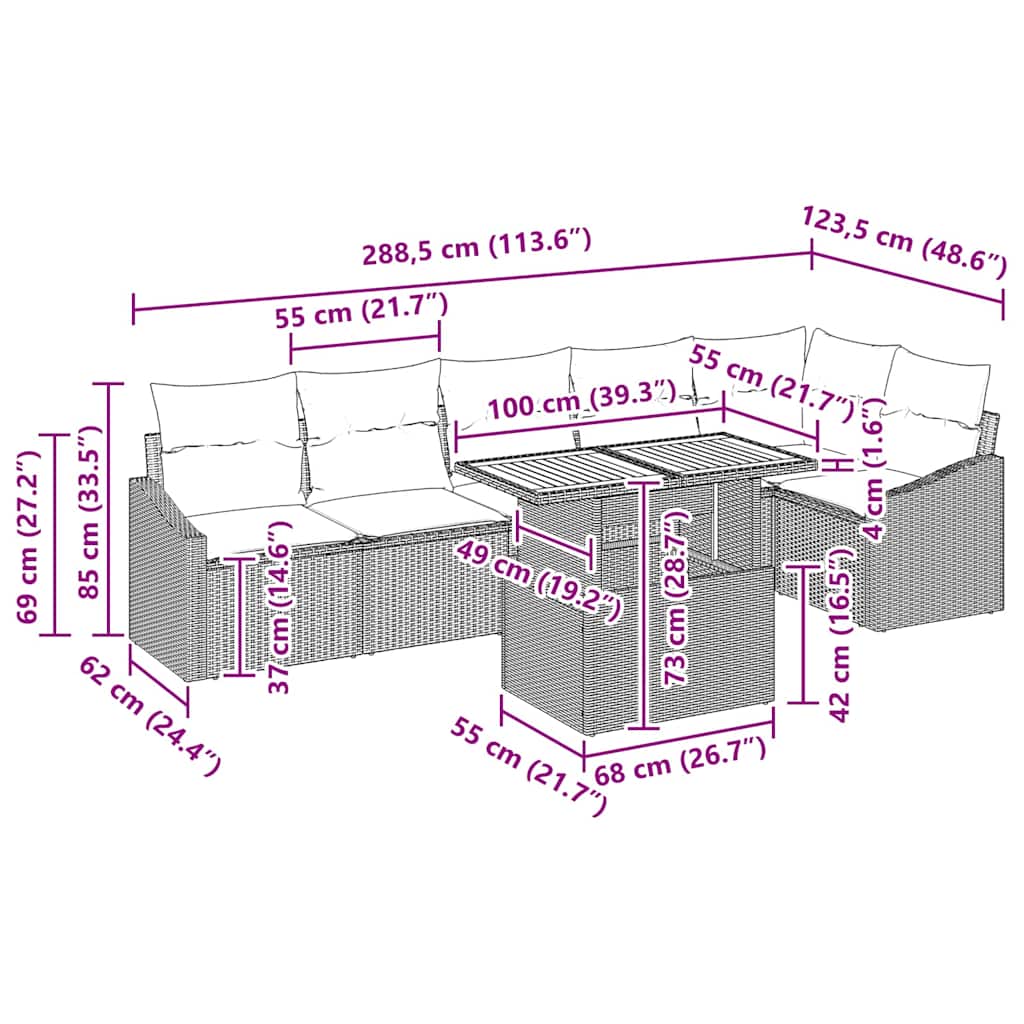 8721158999627_wbg-siz_en_hd_1 vidaXL Garden Dining Set Manual 7 pcs Black and Brown 100 x 55 x 73 cm - Image 11
