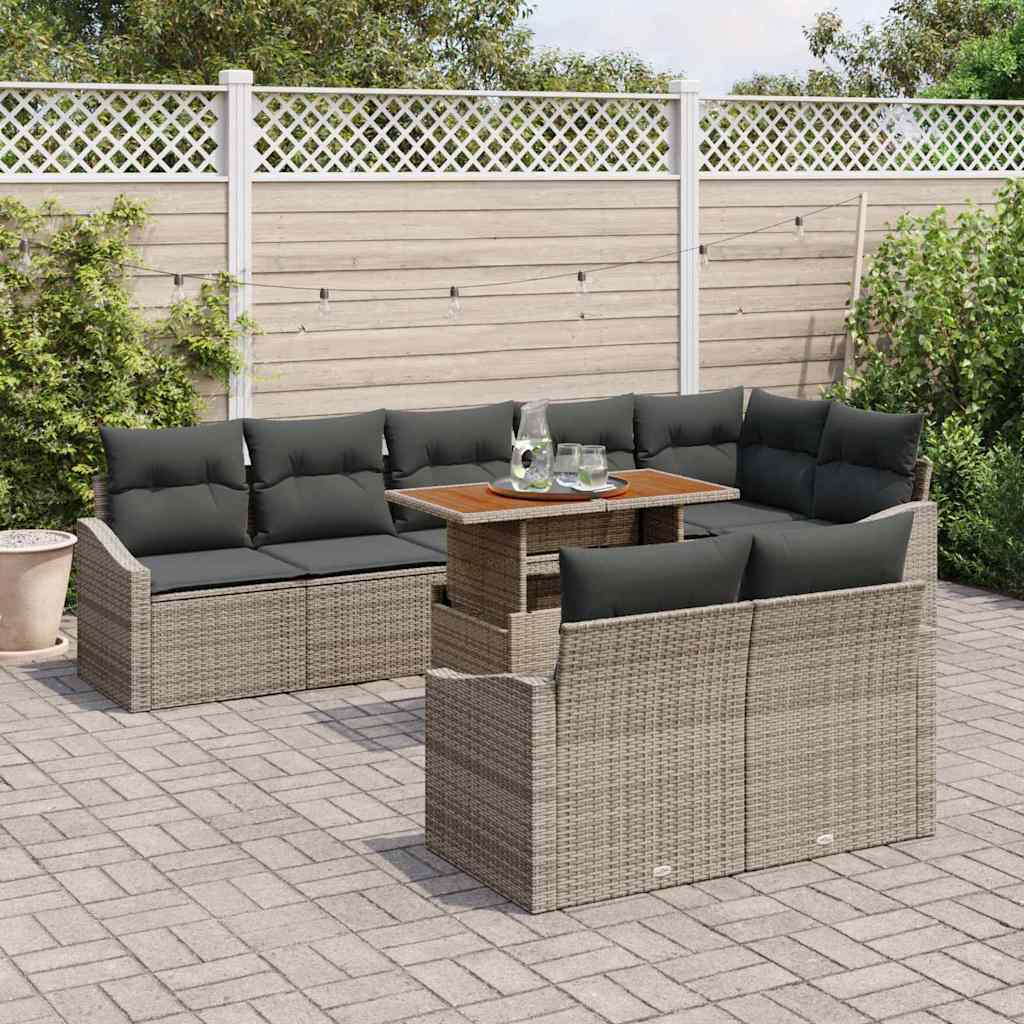 8721158999665_mo-im_en_hd_2 vidaXL Garden Sofa Set Manual 9 pcs Grey and Brown 100 x 55 x 73 cm - Image 3