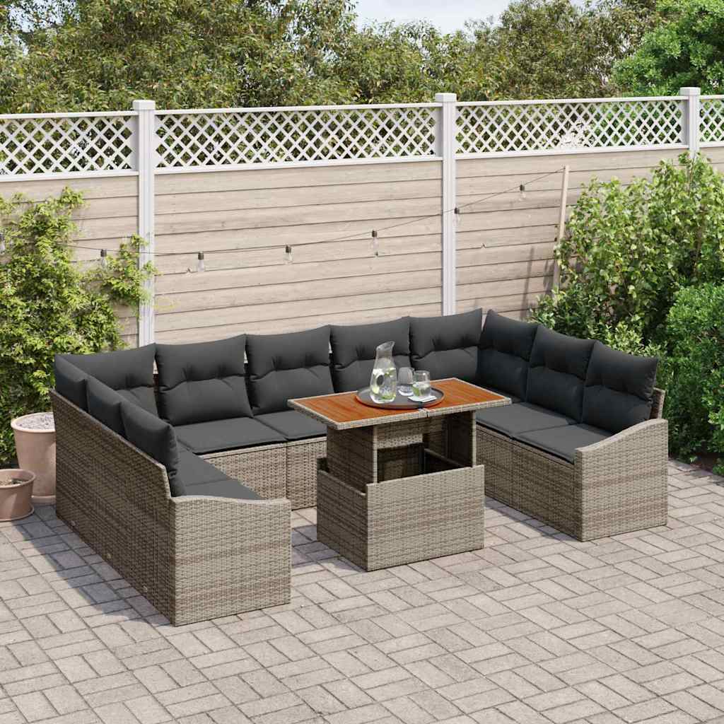 8721158999948_mo-im_en_hd_2 vidaXL Garden Dining Set Manual 10 pcs Grey and Brown 100 x 55 x 73 cm - Image 3