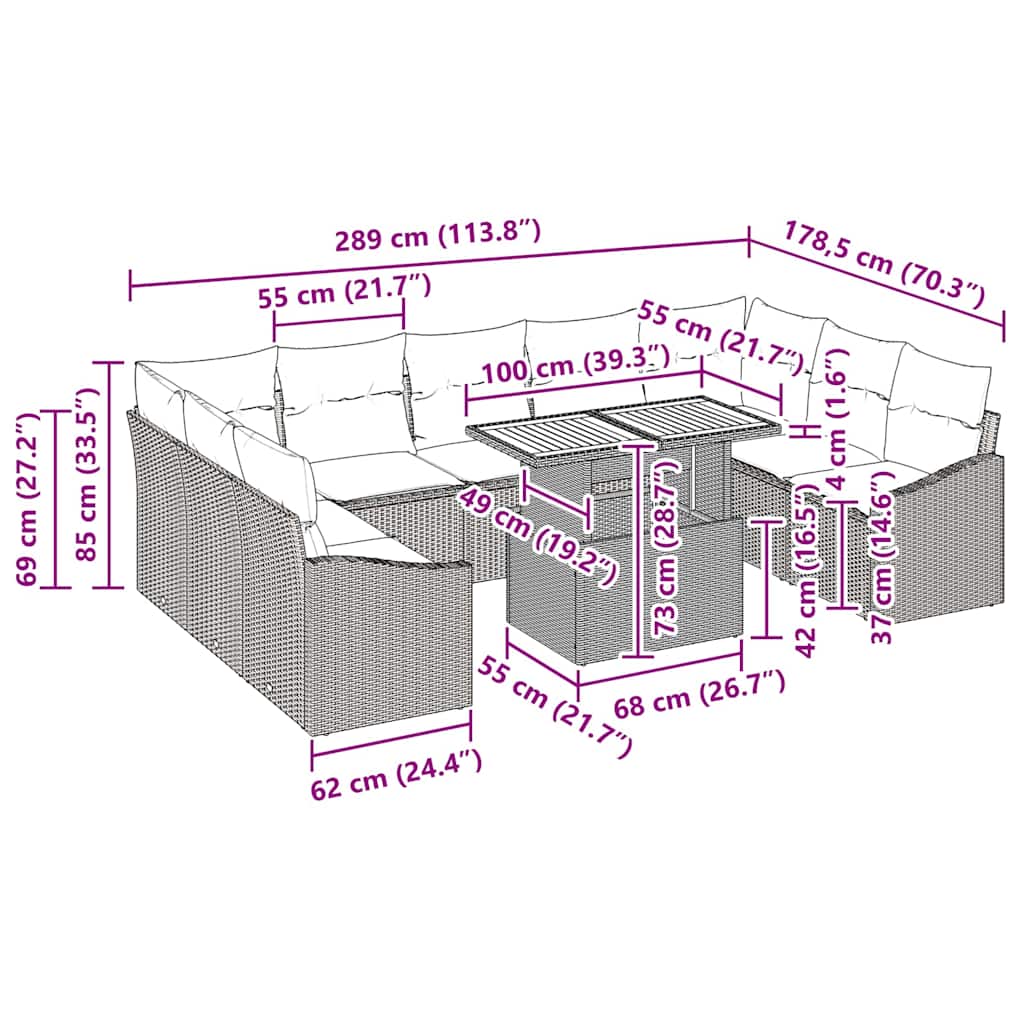 8721158999948_wbg-siz_en_hd_1 vidaXL Garden Dining Set Manual 10 pcs Grey and Brown 100 x 55 x 73 cm - Image 11