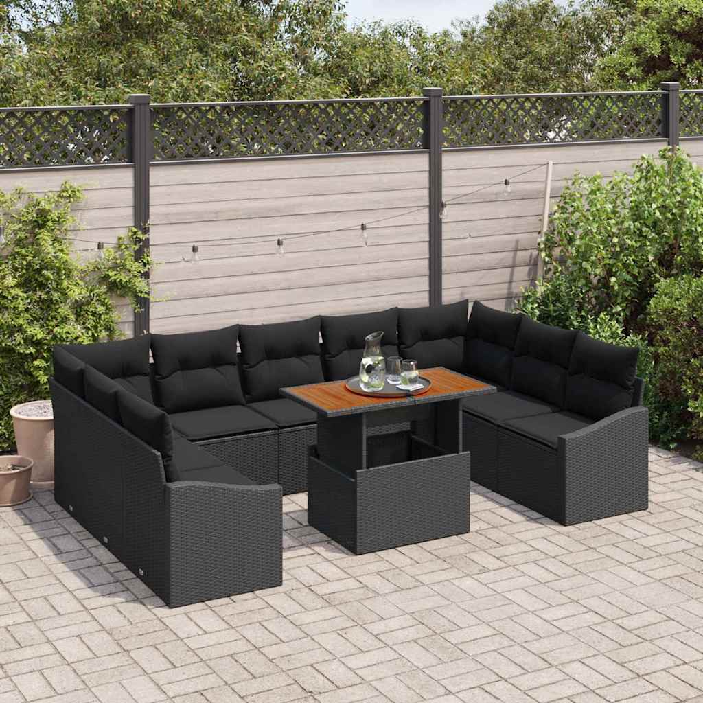 8721158999979_mo-im_en_hd_2 vidaXL Garden Dining Set 10 pcs Black and Brown 100 x 55 x 73 cm - Image 3