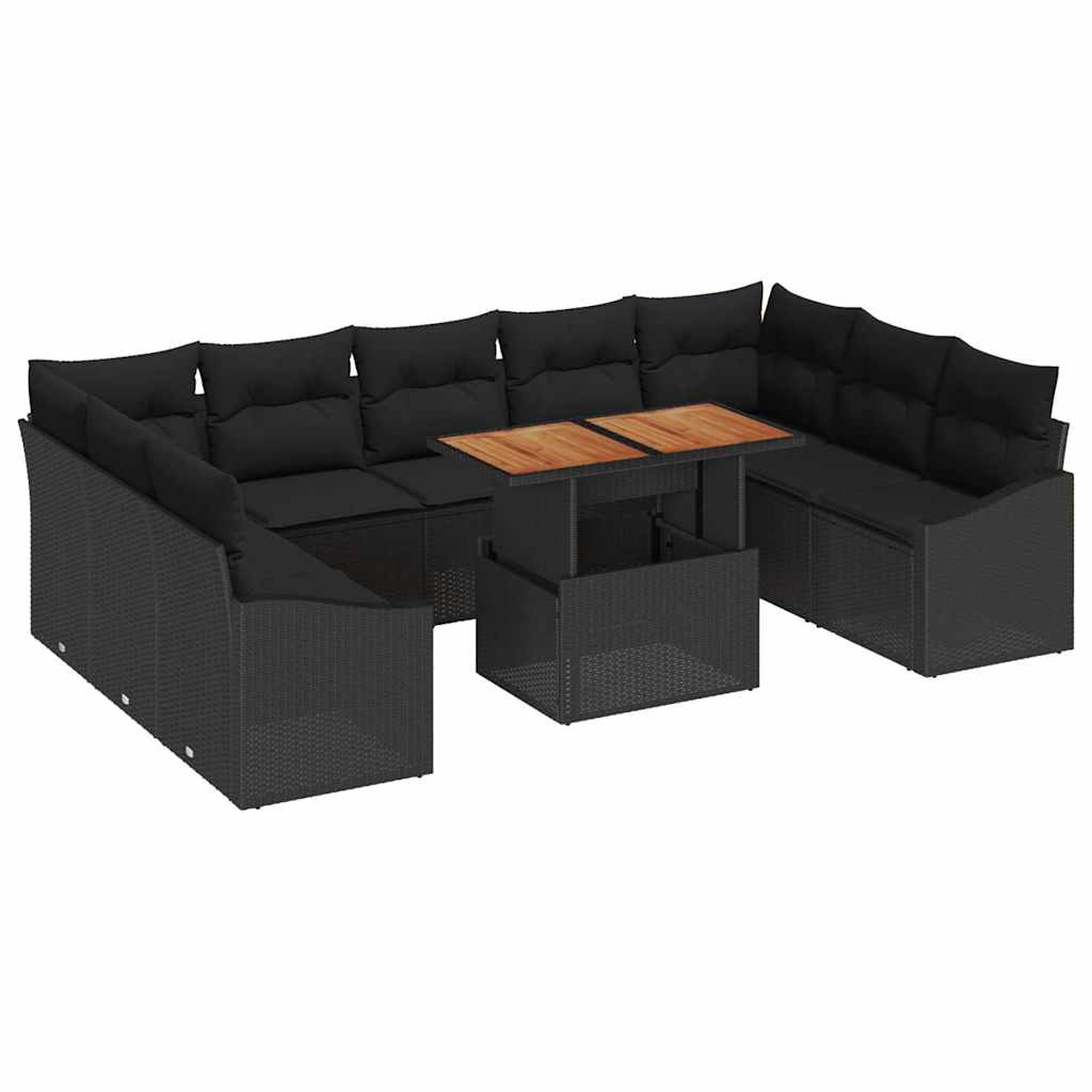 8721158999979_wbg-an-m_en_hd_5 vidaXL Garden Dining Set 10 pcs Black and Brown 100 x 55 x 73 cm - Image 2