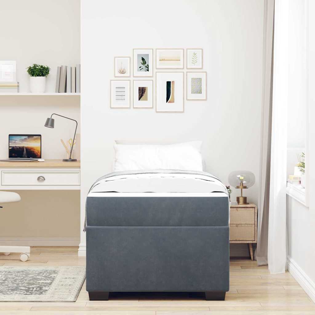 8721288273581_mo-im_en_hd_2 vidaXL Bed Frame with Mattress Dark grey 90 x 190 cm Velvet - Image 5