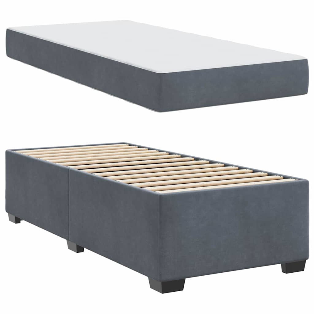 8721288273581_wbg-an_en_hd_2 vidaXL Bed Frame with Mattress Dark grey 90 x 190 cm Velvet - Image 6