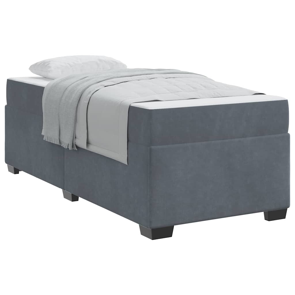 8721288273581_wbg-mo_en_hd_1 vidaXL Bed Frame with Mattress Dark grey 90 x 190 cm Velvet - Image 3