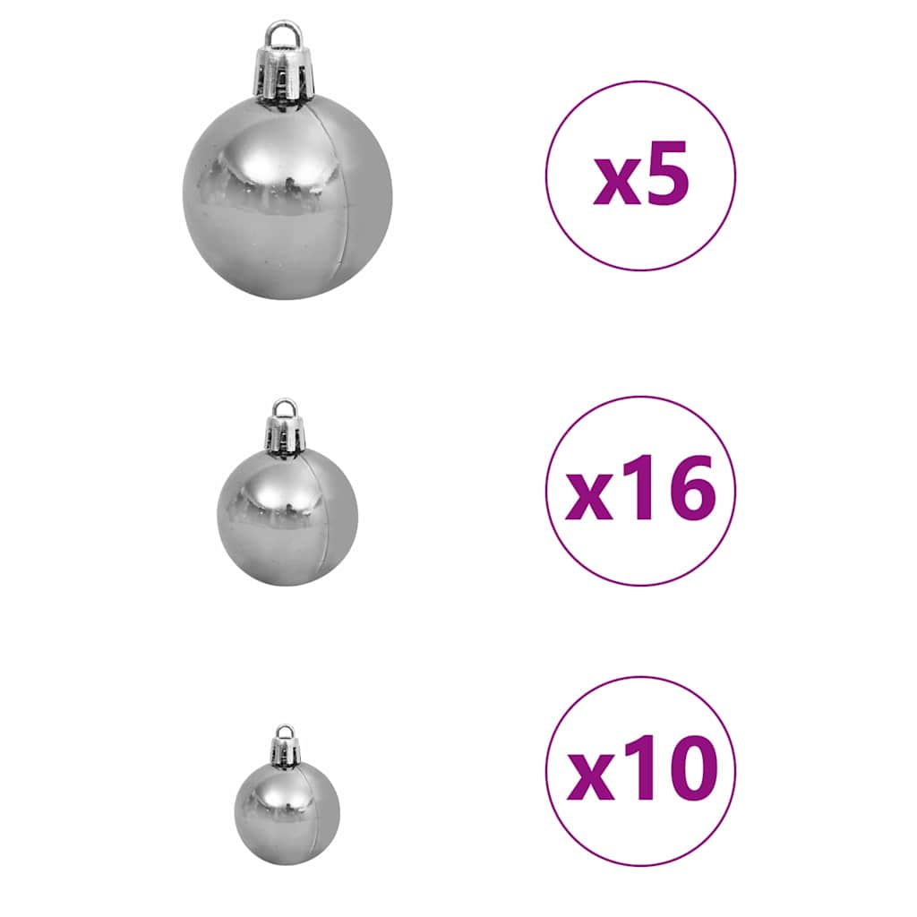 8721288280350_wbg-fr_en_hd_9 vidaXL Artificial Pre-lit Christmas Tree Pink 180 cm PVC - Image 10