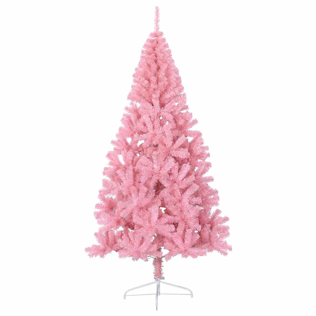 8721288280459_wbg-fr_en_hd_3 vidaXL Artificial Pre-lit Christmas Tree Pink 210 cm PVC - Image 4